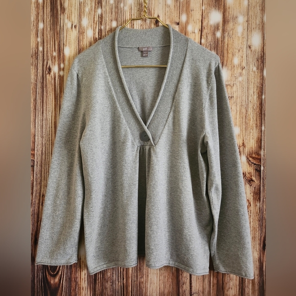 J.Jill V-neck Stretch Pullover Sweater - Picture 1 of 8